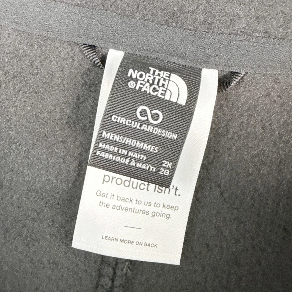 The North Face Front Range Fleece Jacket Size XXL Men TNF Black Heather Full Zip